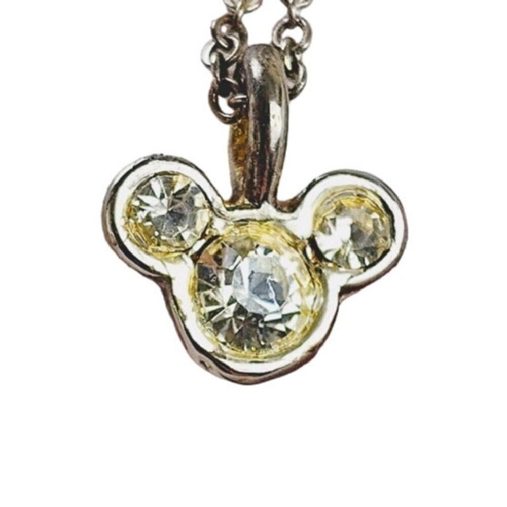 Disney Vintage 90s Mickey Mouse Rhinestone Necklace NWT